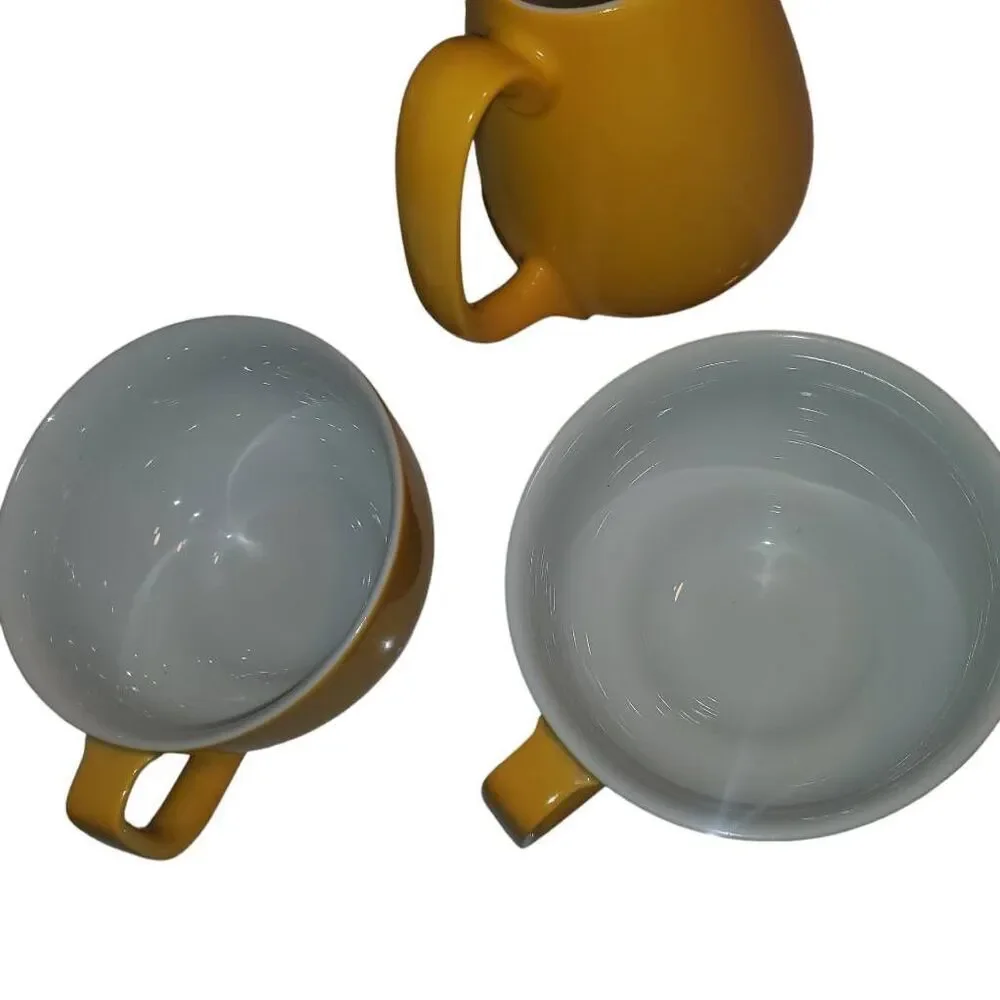 Vintage Yellow Rosenthal Germany 3 Piece Cup And Creamer Set.